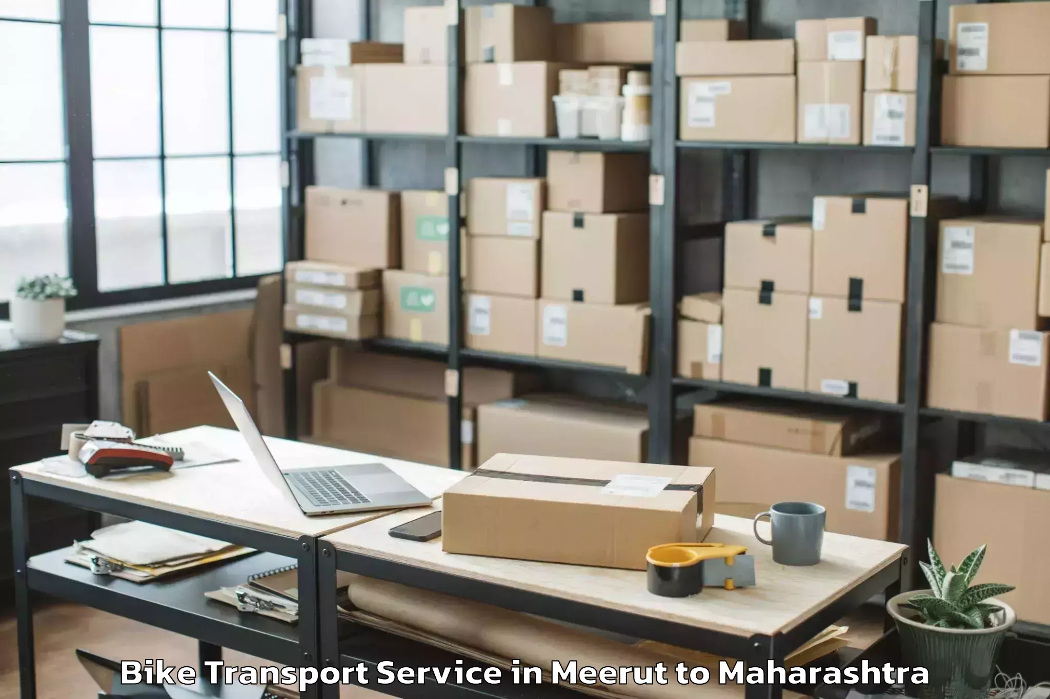 Expert Meerut to Bhamragarh Bike Transport